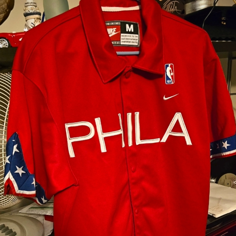 Philadelphia 76ers Nike NBA Warm Up Jersey Mens M